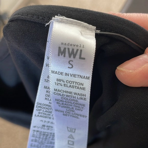 NEW WITH TAGS Madewell Black Stretch Knit Long Sleeve Biker Unitard Small - Picture 6 of 7